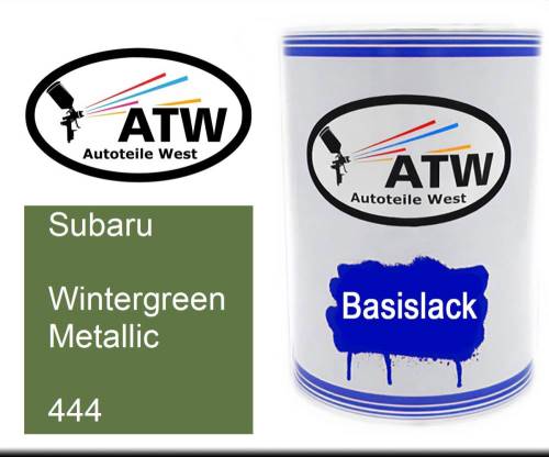 Subaru, Wintergreen Metallic, 444: 500ml Lackdose, von ATW Autoteile West.